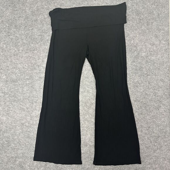 Skims Black Soft Lounge Solid Color Wide-Leg Pants Size 4XL - Picture 5 of 5